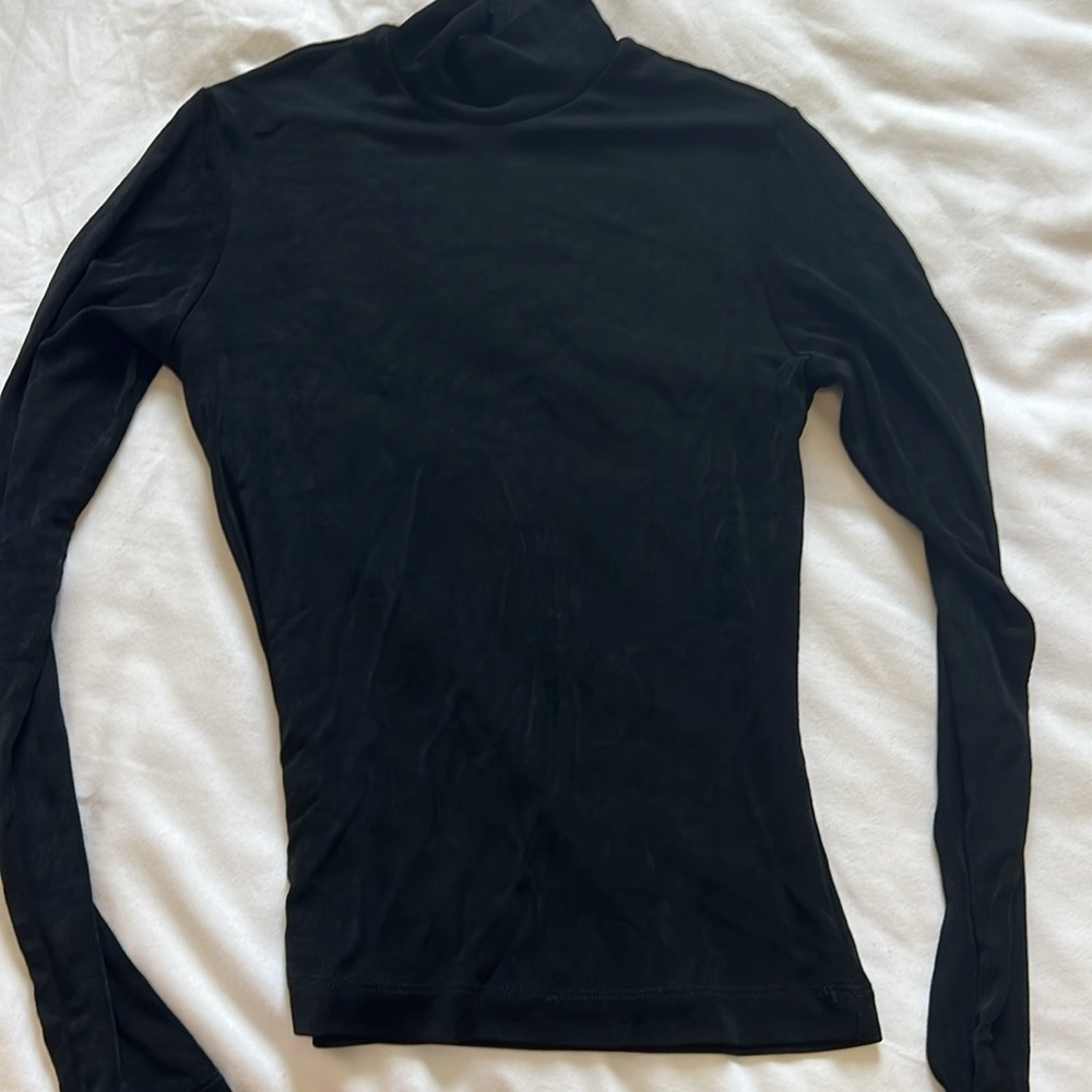 BCBG Black Turtleneck Top